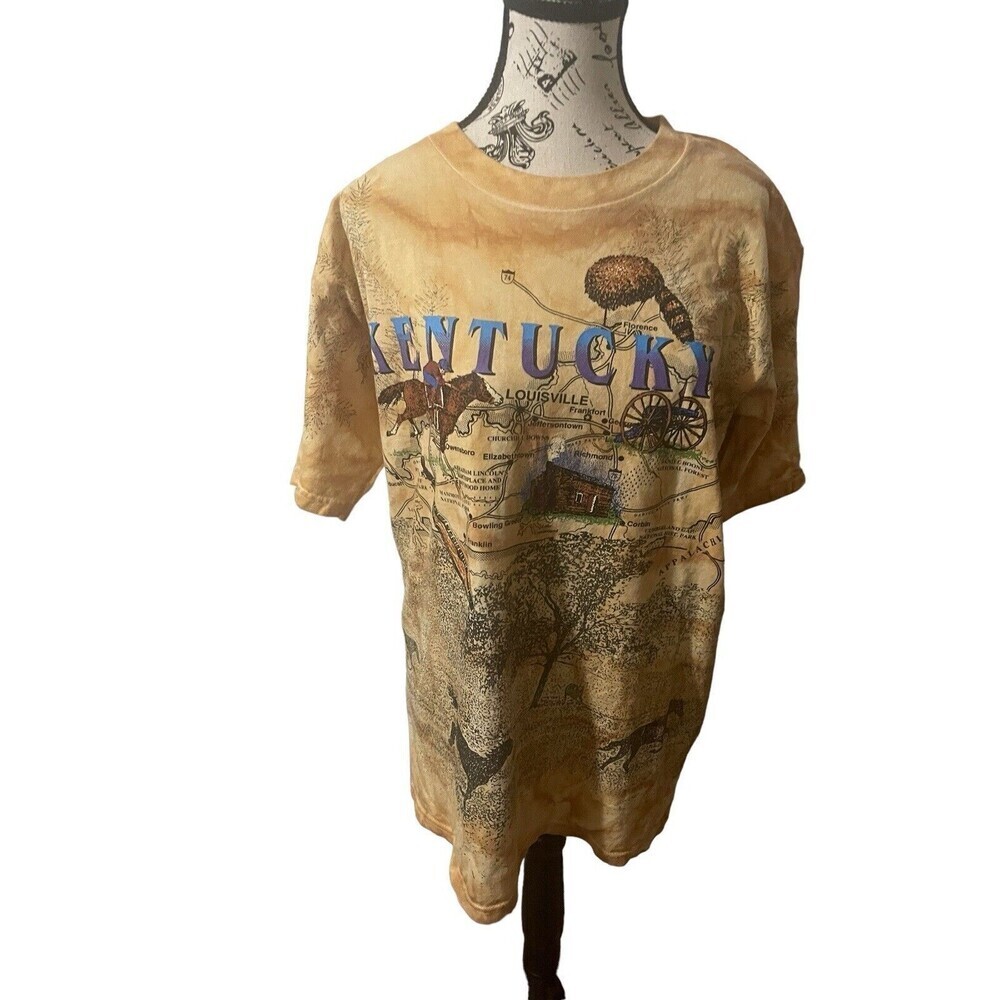 Vintage Kentucky All Over Print Gildan Size Large Tie-Dye RARE